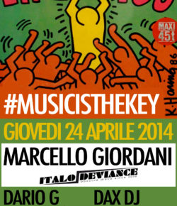 GIOVEDI 24 APRILE 2014 #MUSICISTHEKEY