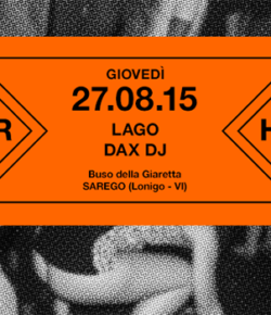 HNGVR | giovedì 27 agosto | EXTRA DATE