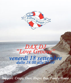 “LOVE GROOVE” Venerdì 18 Settembre 2015