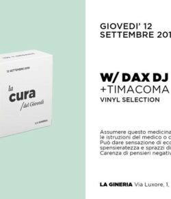 12.09.2019 La Cura del Giovedì